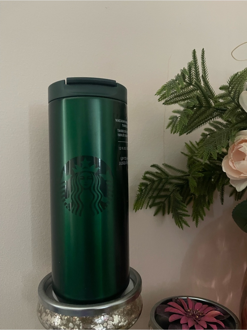 Starbucks Dark Emerald Green Stainless Travel Mug